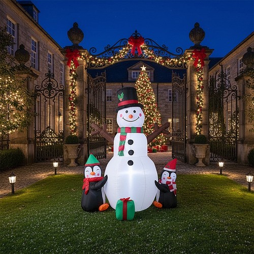 Christmas inflatable snowman - christmas,