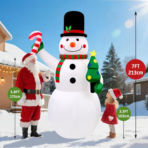 Inflatable snowman with - ft,