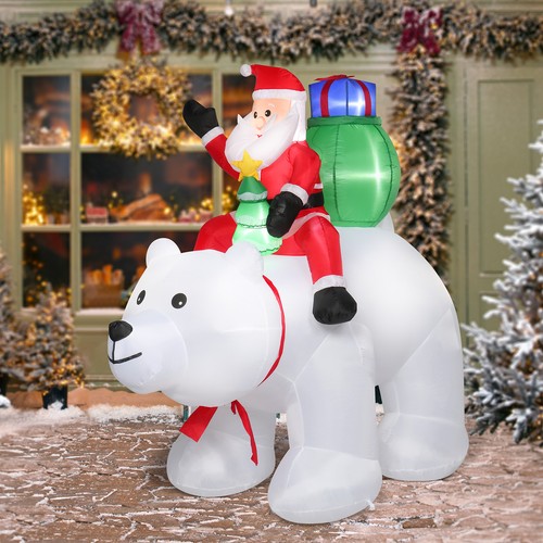 6ft christmas inflatable santa - christmas,