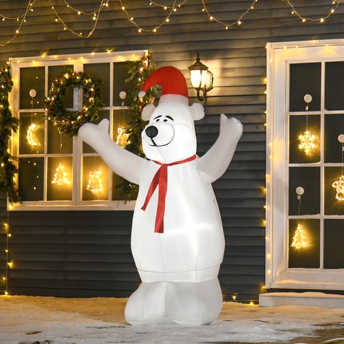 6ft inflatable christmas bear - inflatable,