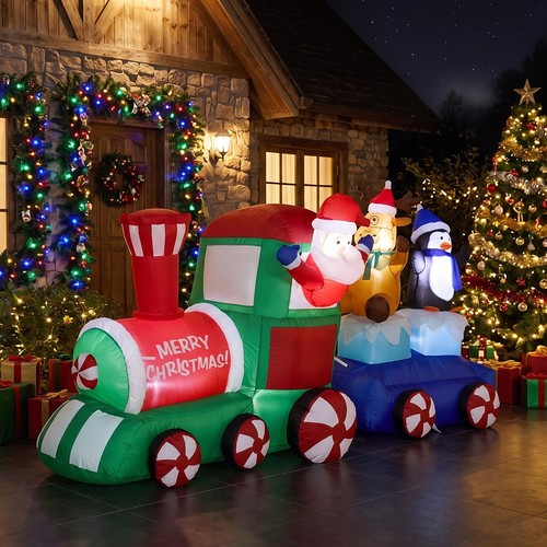 Christmas inflatable train - christmas,