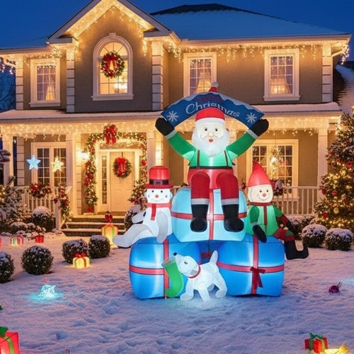 Christmas inflatable santa - christmas,