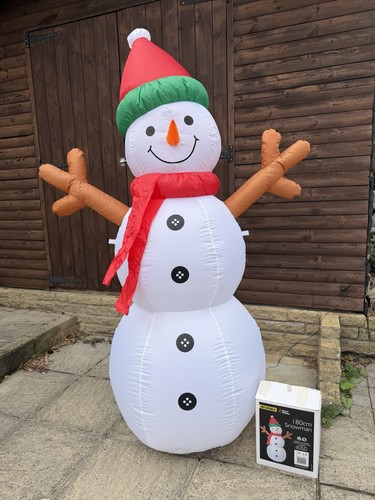 180cm inflatable snowman - 180cm,