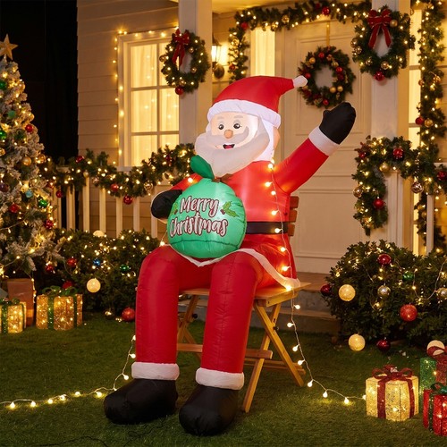 Christmas inflatable santa - christmas,