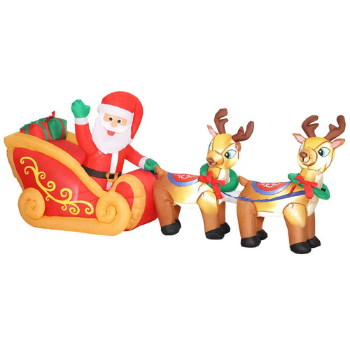 9ft inflatable santa sleigh - 7.9ft,