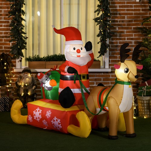 Inflatable santa sleigh and - sleigh,