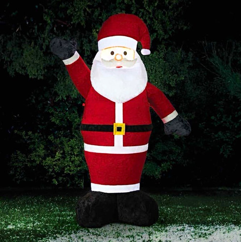 Illuminated inflatable santa - illuminated,