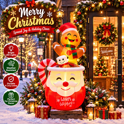 6ft christmas inflatable - 6ft,
