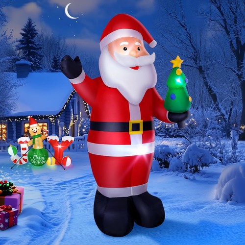 8ft christmas inflatable santa - 8ft,