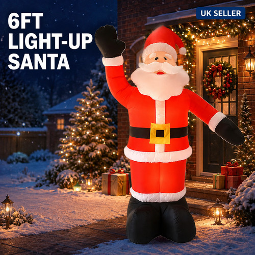 6ft led inflatable santa - 6ft, claus
